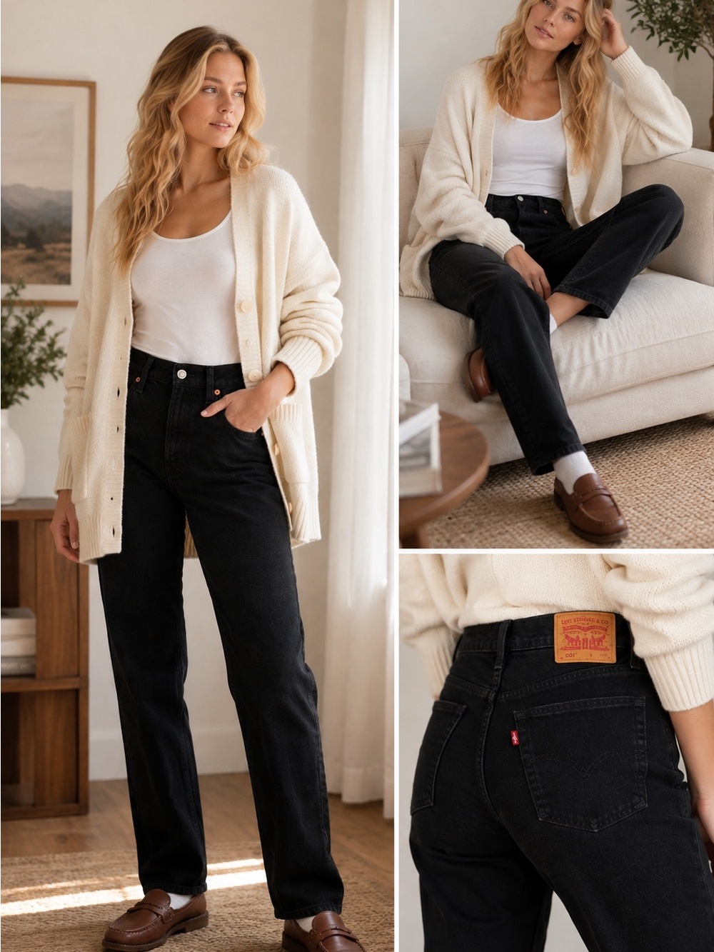 🖤 Levi’s 501 Original Fit Black Jeans – Size 34x30